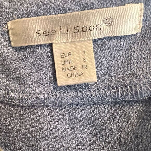 See You Soon Blue Tank Top | Stitch Fix | Size Small - Picture 5 of 6